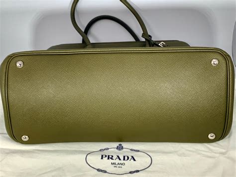 prada saffiano military green|Military Green Saffiano Leather Driver .